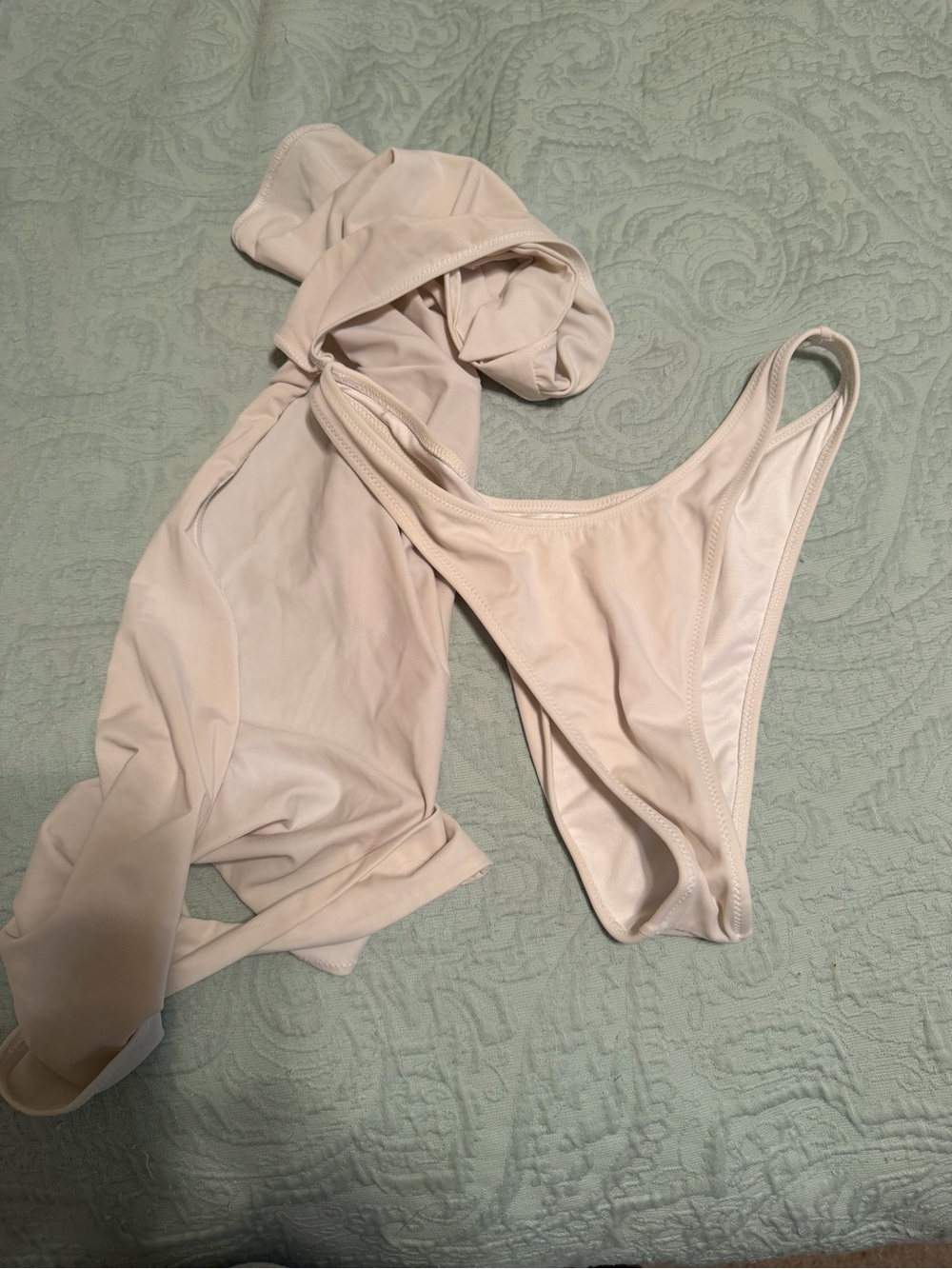 Women's white High-Cut Bikini Bottoms - Lightweight Swimwear